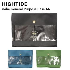 HIGHTIDE ハイタイド nahe General Purpose Case A6 ネーエ ジェネラルパーパスケース A6サイズ クリア ポーチ ファイル DF083 ブラック 黒 グリーン ブルー｜zakka-tokia