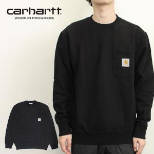 Carhartt カーハート POCKET SWEATSHIRT ポケット スウェットシャツ スエット 裏起毛 トレーナー 長袖 メンズ レディース ブラック 黒 I030903 送料無料 父の日｜zakka-tokia