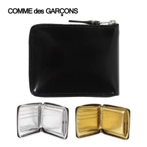 Wallet Comme des Garcons ウォレット コム デ ギャルソン MIRROR INSIDE ミラー インサイド SA7100MI 2つ折り 小銭入れ 財布 ブラック ゴールド シルバー｜zakka-tokia