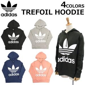 adidas Originals アディダス オリジナルス TREFOIL HOODIE トレフォイル パーカー パーカー レディース ブラック グレー ブルー ルームウェア 部屋着 母の日