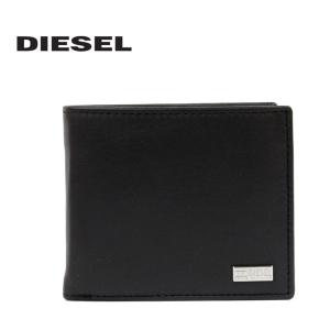 DIESEL ディーゼル Bi-Fold Coin S 二つ折り財布 札入れ コインケース 財布 メンズ レディース ブラック X09542 PR227 T8013 レザー 本革 プレゼント 母の日｜zakka-tokia