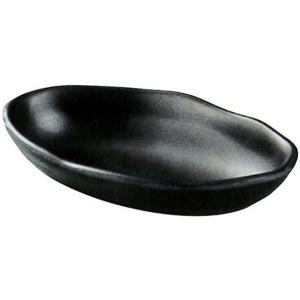 J-kitchens メラミン14.2ひねり舟型 小鉢 黒 マット