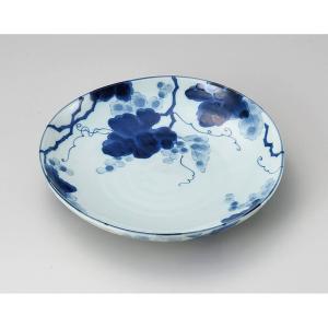 山下工芸 (Yamasita craft) 藍染ぶどう三角8.0皿 194-17-556｜zakka-union