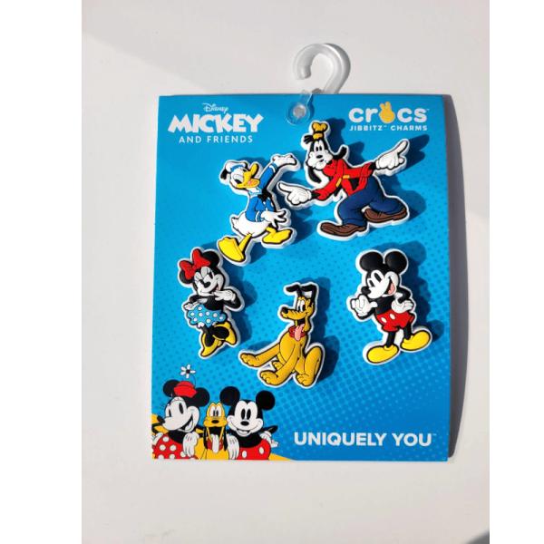 jibbitz mickey and friends ５個セット　ジビッツ　飾り　ミッキー　ミニー　...