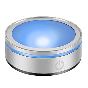 LED レインボー コースター 円型 光る 台座 ライト