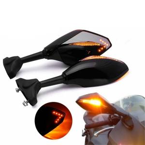 ミラー ウインカー 新品 LED ホンダ CBR600RR 1000RR F3 F4 ヤマハ FZ1 fazer スズキSV650 バイク パーツ 左右 ペア 交換 カスタム｜zakkafactory