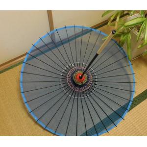 和傘 踊り傘 舞傘 絹傘 尺五 水色無地 母の日の詳細画像1