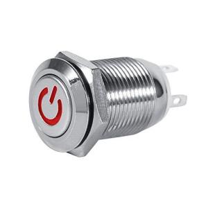 12mm プッシュボタンスイッチ 12V プッシュボタンスイッチ ラッチプッシュボタンスイッチ 車用 電源 プッシュボタンスイッチ