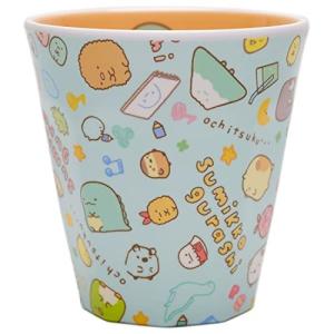 ティーズファクトリー メラミンカップ すみっコぐらし いつものすみっコ チラシ柄 ブルー 270ml SG-5525201I