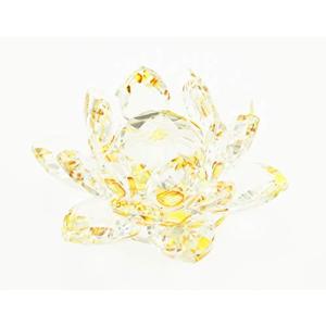 Olive-G 運気UP 蓮の花 クリスタルガラス 置物 インテリア