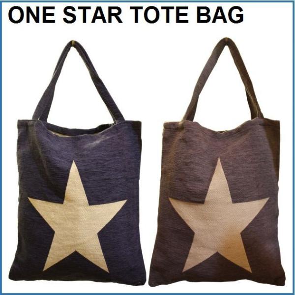 トートバッグ メンズ レディース A3 シンプル 星 STAR 通学 TOTE BAG ONE ST...