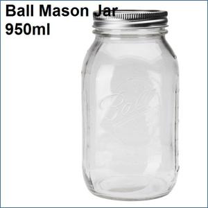 メイソンジャー 密封容器 テラリウム 950ml Ball Mason Jar “Regular mouth 32oz clear”｜zakkamag