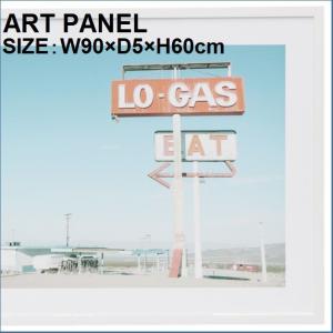 アート パネル ポスター カリフォルニア GAS ガソリンスタンド カラー 壁掛け 床置き インテリア 横型 アートパネルI｜zakkamag
