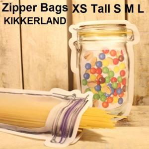 ジッパーバッグ キッカーランド 人気 おしゃれ 液漏れ防止 ジッパー メイソンジャー 種類 食洗機対応 Zipper Bags XS S M L Tall｜zakkamag