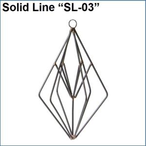 モビール 植物 エアプランツ ハンギング 吊るす 飾る 14cm Solid Line “SL-03”｜zakkamag