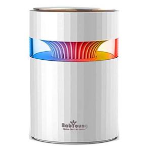 BabYoung USBLEDライト超静音 連続間欠デュアルモード 上から水ミニ加湿器 ミニ小