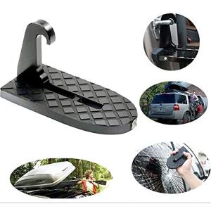Takelablaze 車用 ドアステップ クライミングペダル 補助ステップ 取付け簡単 安全ハンマー機能付き 折り畳み式 コンパクト 滑り止め 洗