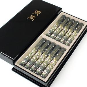 宇野千代のお線香 特撰淡墨の桜 塗箱短寸 10入