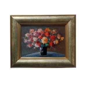 絵画 油絵 F4サイズ（4号） 塩崎忠造 花（B) : ざっか菜の花