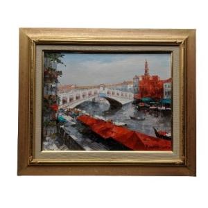 絵画 油絵 F6サイズ（6号） 田中浩二 朝の港 : ざっか菜の花ヤフー店