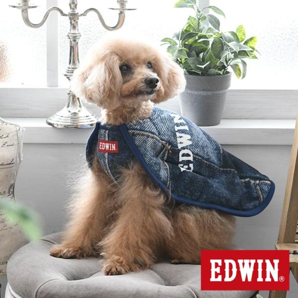 犬服 犬の服 犬 服 ドッグウェア EDWIN エドウイン 着るブランケット デニムパッチワーク柄