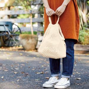 ネットバッグ 厚手コットン巾着付 | トレンド...の詳細画像5