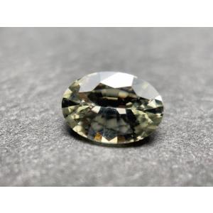 サファイア サファイアルース グリーンイエローサファイア 0.62 カラットのオーバルカット 天然宝...