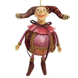 ピエロ 陶器 置物 ノベルティ 人形 オブジェ クラウン 道化師