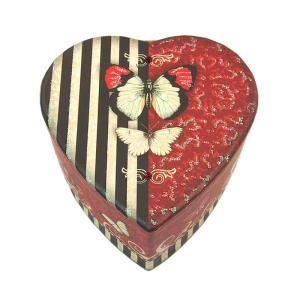 パンチスタジオ ハート型 ギフトボックス 収納 フタ付き Mサイズ（青い