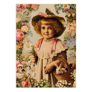 パンチスタジオ イースターカード ラージサイズ 封筒付き レトロ グリーティングカード