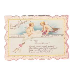 パンチスタジオ バレンタインカード スモールサイズ 封筒付き レトロ グリーティングカード