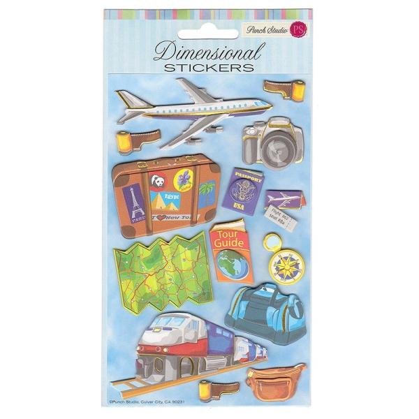パンチスタジオ シール ステッカー 立体 （鉄道×飛行機）