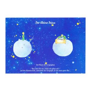 フランス製　星の王子さまのポストカード （王子さまと地理学者のおじさん）