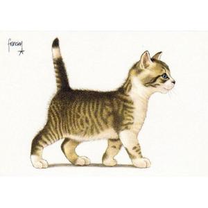 ART UNLIMITED ネコのポストカード （歩く子猫） グリーティングカード