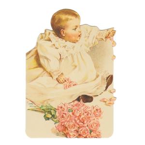 パンチスタジオ スモールサイズ  封筒付き レトロ グリーティングカード 出産