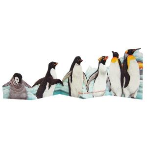 ポータル ジグザグ折り バースデーカード （ペンギン） 誕生日 グリーティングカードの商品画像