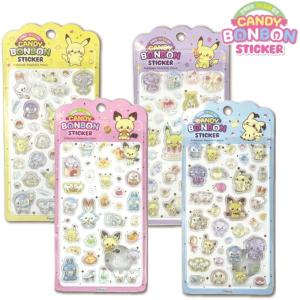ポケモン CANDY BONBON STICKER 韓国 正規品 ポケピース ポケットモンスター ドロップシール 可愛い 3D 立体 かわいい ぷっくり ぷくぷく しーる キャラクター