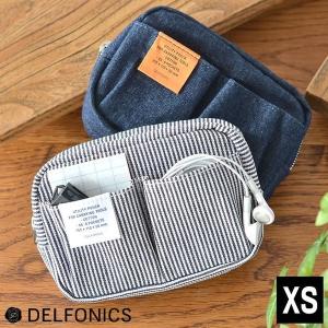 バッグインバッグ インナーキャリング デニム XS キャンバス ポーチ DELFONICS デルフォニックス A7 帆布 無地 メンズ レディース 小さめ おしゃれ