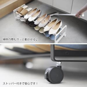 シューズラック 省スペース 引き出せるキャスタ...の詳細画像4