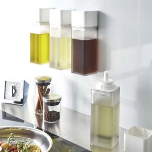 マグネット調味料ボトル タワー 調味料入れ 液体 浮かせる収納 磁石 使いやすい おしゃれ おすすめ オリーブオイル ごま油 調理油 みりん 醤油 料理酒 雑貨ショップドットコム 通販 Yahoo ショッピング
