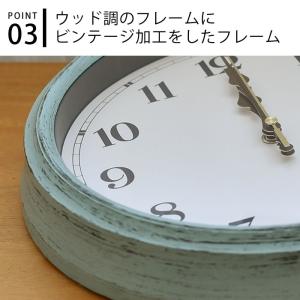 電波時計 エアリアル レトロ W-571 掛時...の詳細画像4