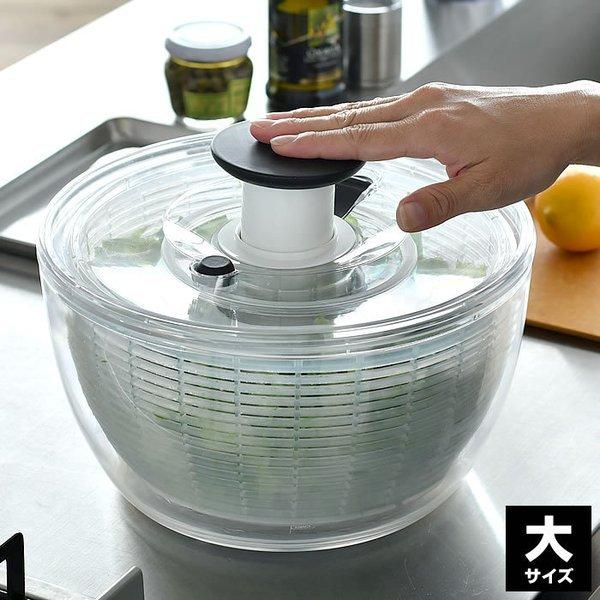 OXO オクソー サラダスピナー 大 クリアサラダスピナー 大 サラダ 水切り スピナー 水切り器 ...