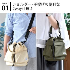 バッグ 2way ショルダー Lee ナイロン...の詳細画像2