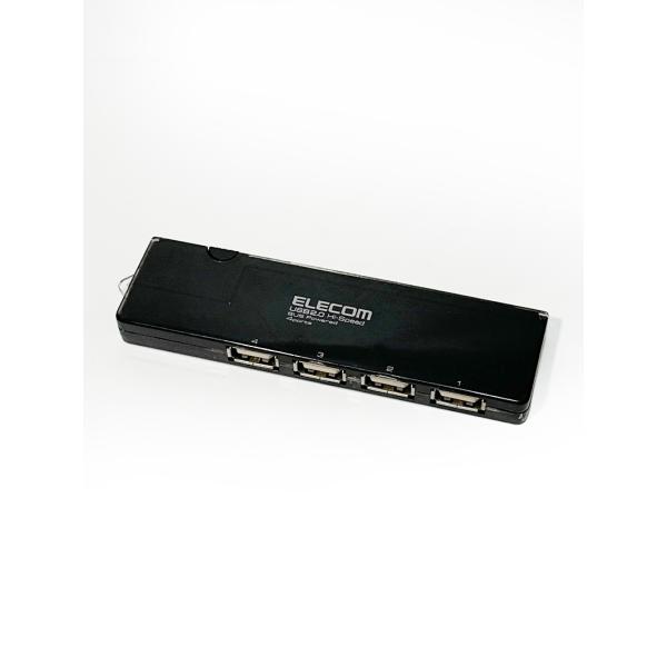 エレコム Elecom バスパワー専用 4ポート USB2.0ハブ U2H-K4BBK 動作確認済 ...