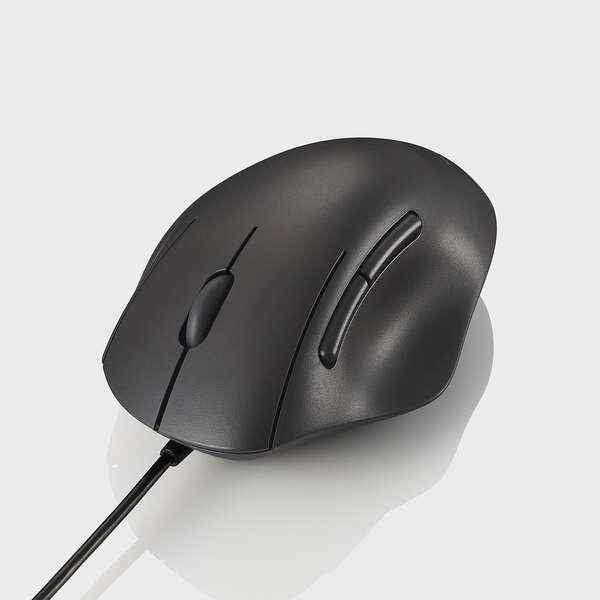 エレコム USB有線マウス 5ボタン Sサイズ M-SH21UBSKBK SHELLPHA エルゴノ...