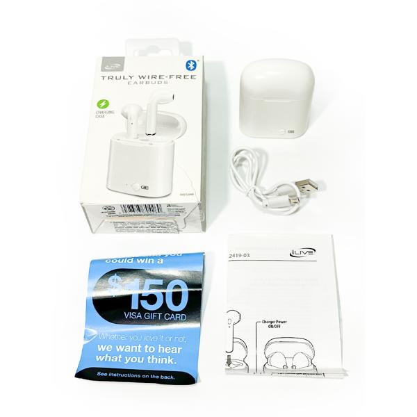 iLive 充電ケース付き Bluetooth5.0 ワイヤレスイヤホン TWS オンイヤーコントロ...