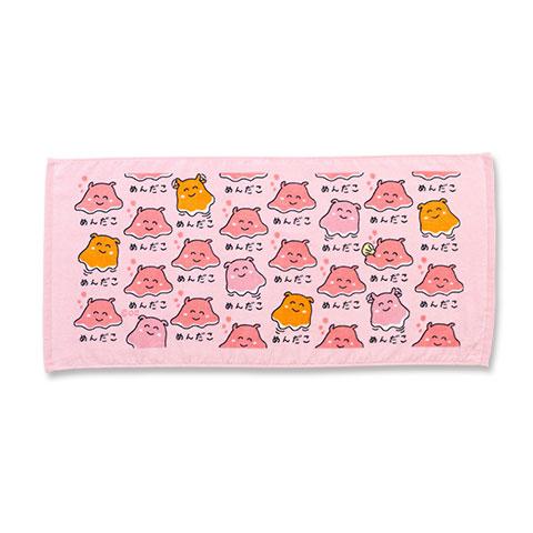 おえかきさん　フェイスタオル　めんだこさんピンク