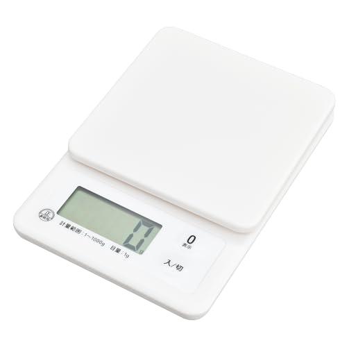 オーム(OHM) キッチンスケール はかり 料理用 クッキングスケール 最大1kg 1g単位 計り ...