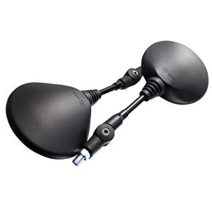 バイクミラー オーバル 左右セット ハーレー8MM 10MM ブラック
