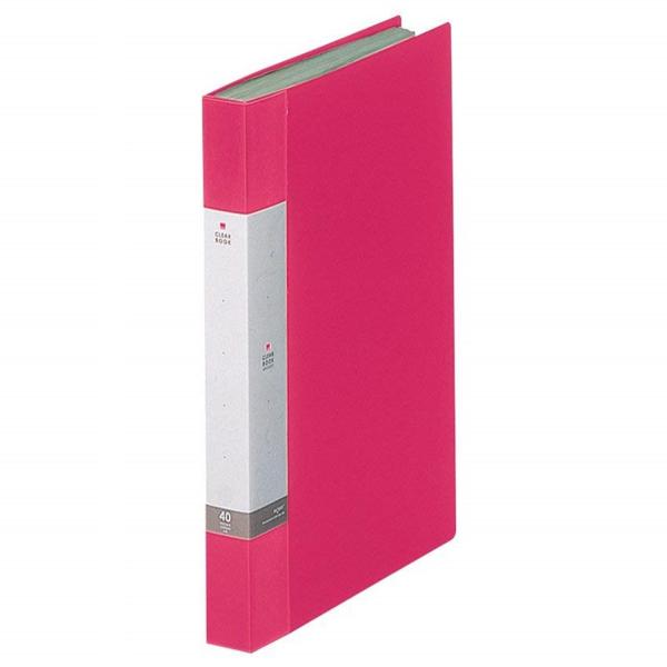 リヒトラブ ファイル クリヤーブック A4 40ポケット 赤 G3202-3